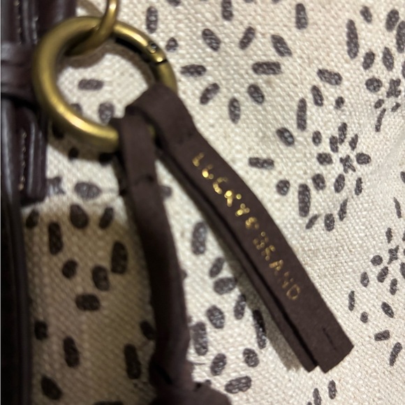 Lucky brand Brown and Cream Patterned canvas Tote Bag - Picture 5 of 8